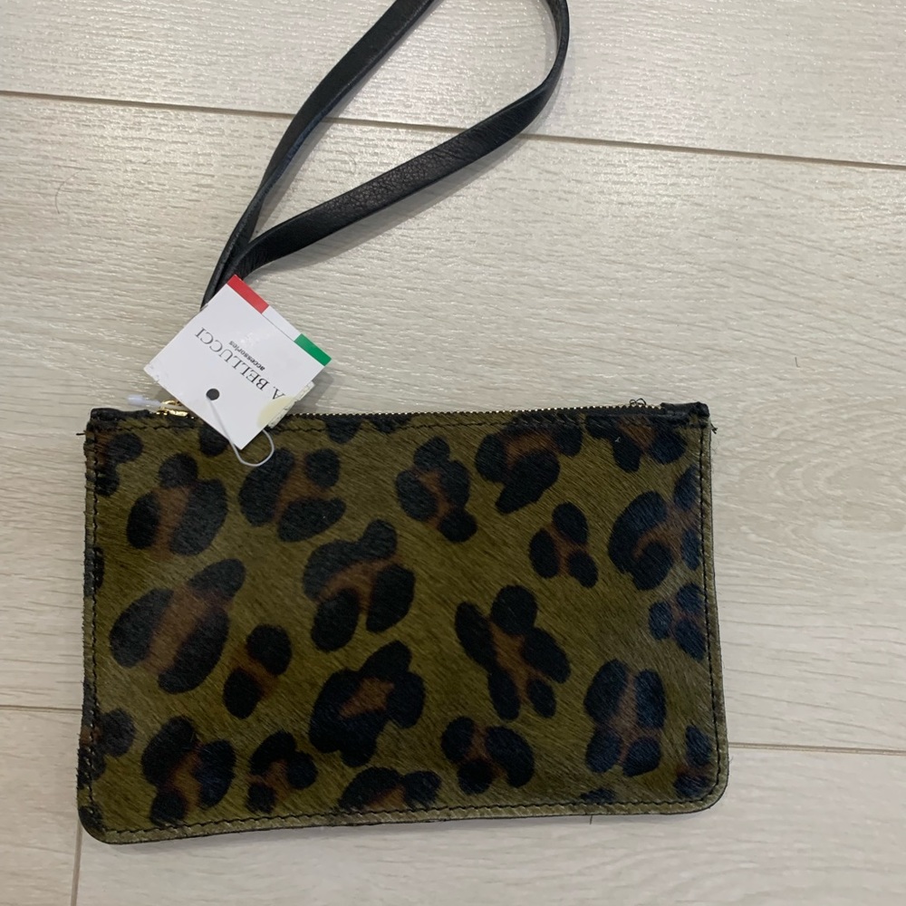 Alberta di Canio Genuine Leather Green Calf Hair Tote - Picture 8 of 16